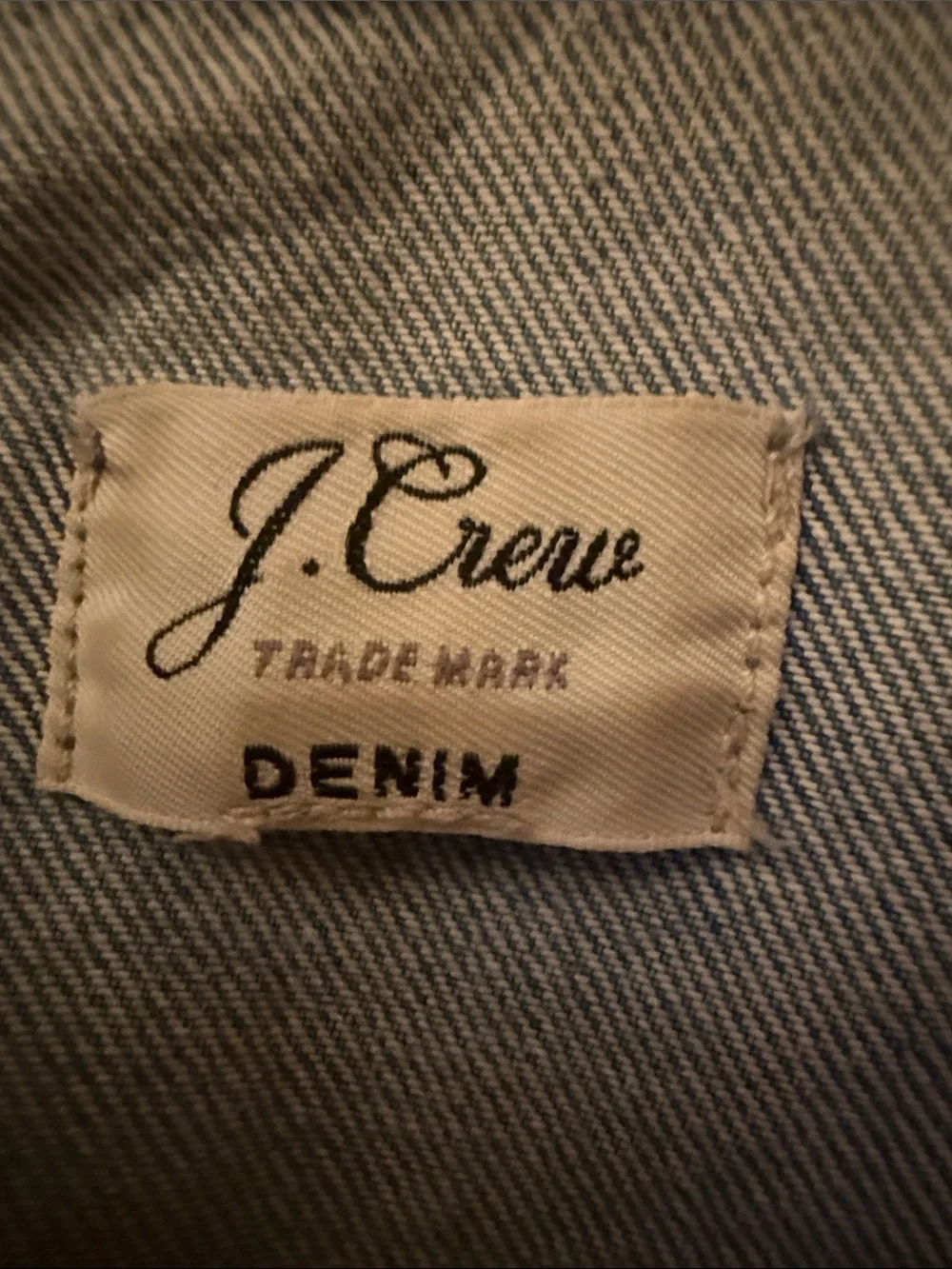 J.‎ Crew Cream Wall Hook with Blue Denim Accent sz small
